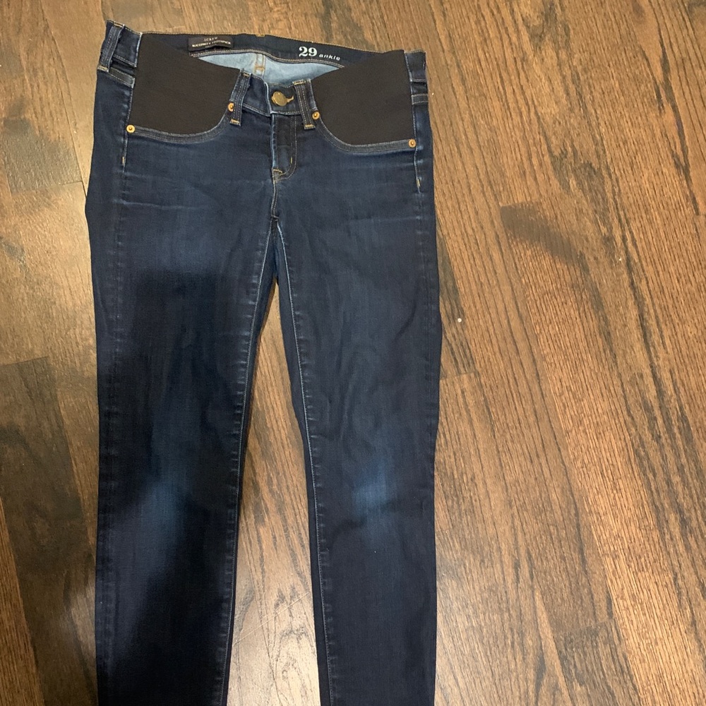 J crew maternity toothpick 29 ankle dark blue